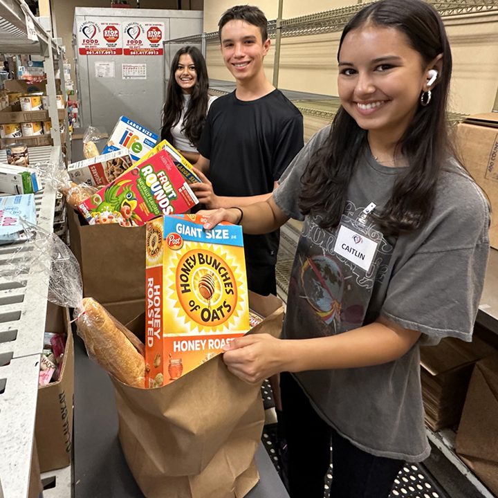 Sophia Luke Caitlin at Cereal4all Boca Helping Hands