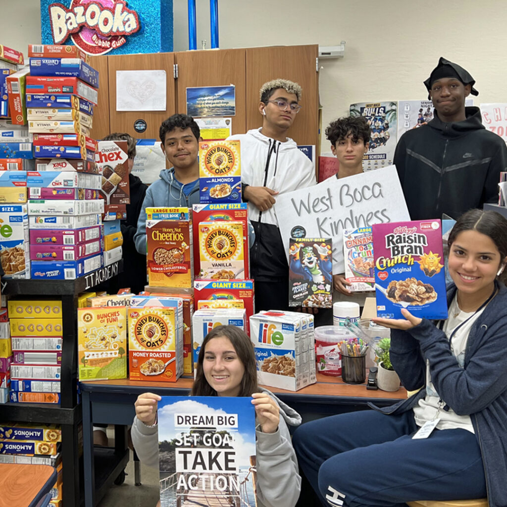 West Boca Raton HS Kindness Matters 365 Club with the Breakfast & Happiness